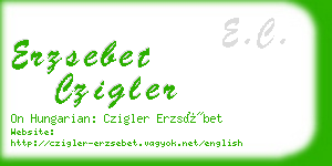 erzsebet czigler business card